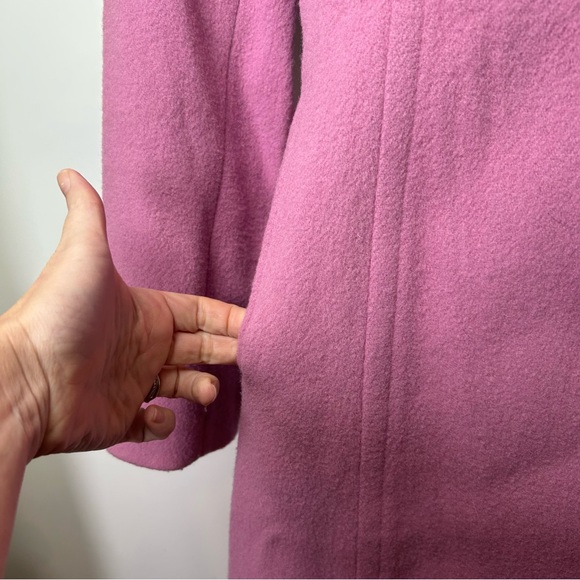 Marshall Fields vintage pink wool overcoat size 6 fox fur collar fairy Barbie - Picture 4 of 11